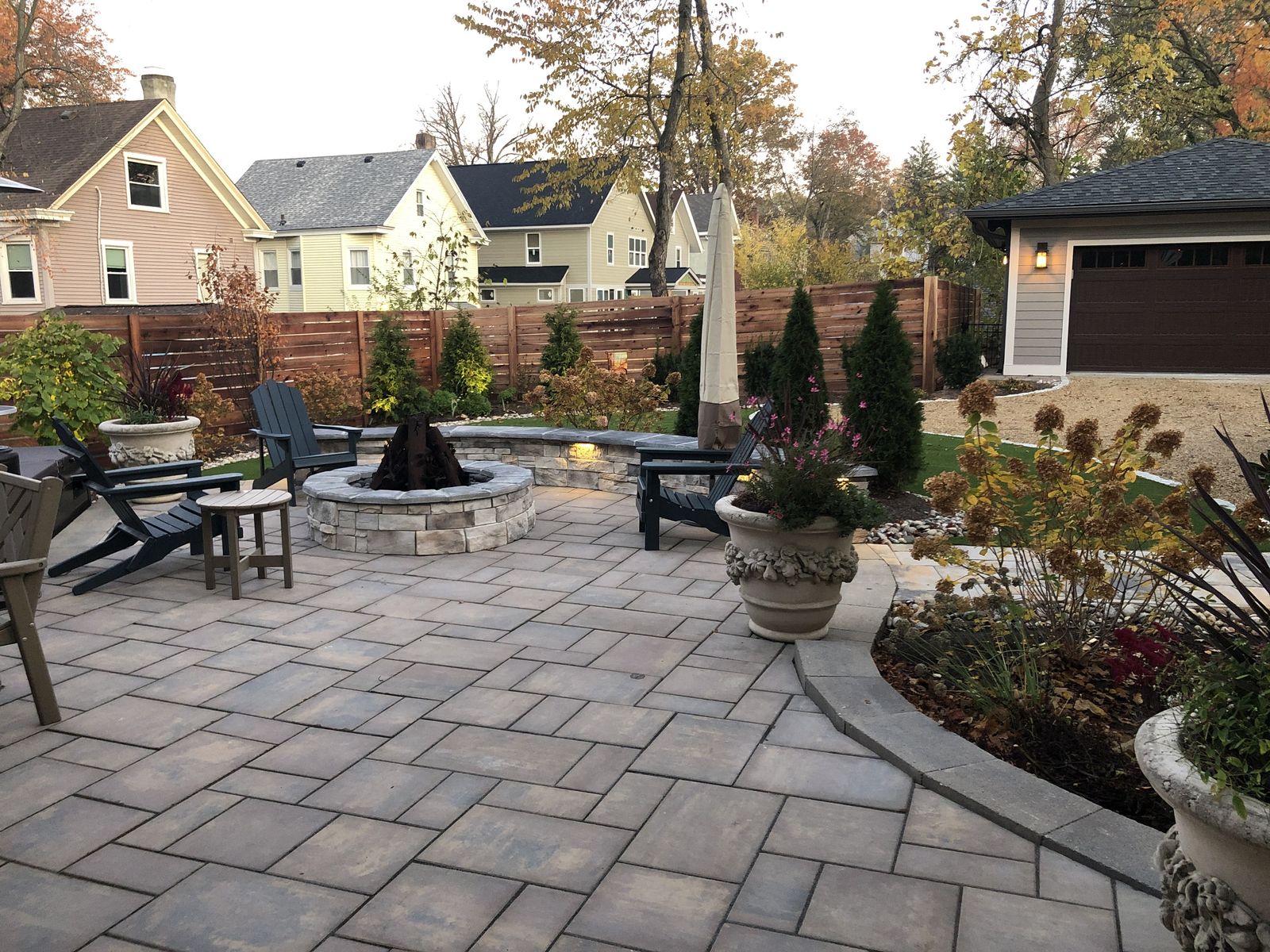 Custom garage front elevation with carriage-style door