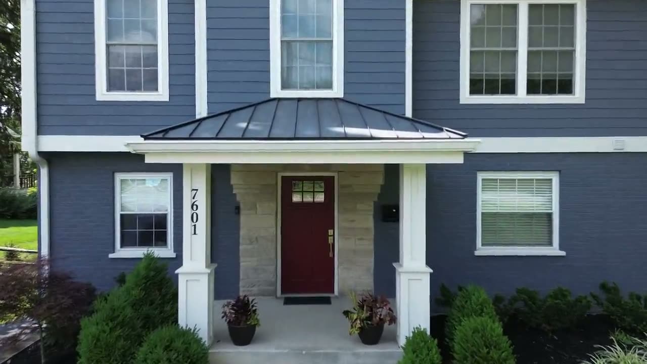 Exterior and porch highlights from a recent renovation.
